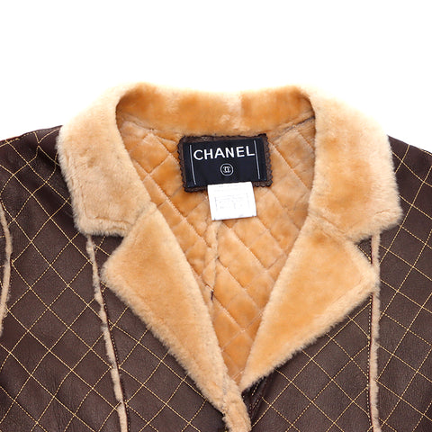 Chanel CHANEL coat brown WS3325