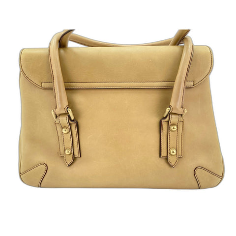 GUCCI Horsebit Handbag leather beige WS33262