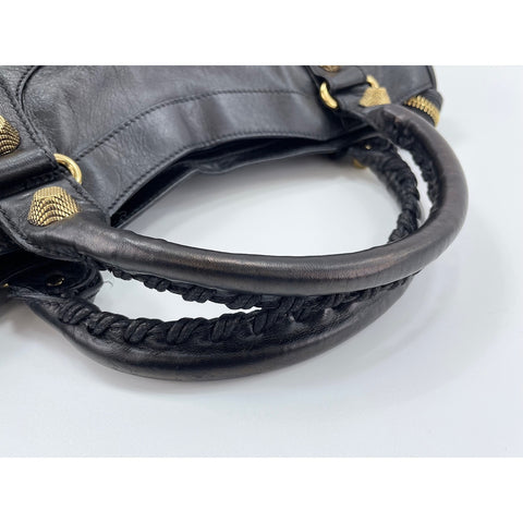 BALENCIAGA The Giant City Shoulder Bag leather black WS33263