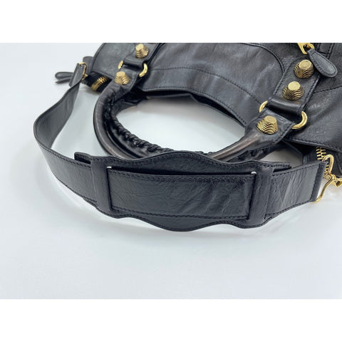 BALENCIAGA The Giant City Shoulder Bag leather black WS33263