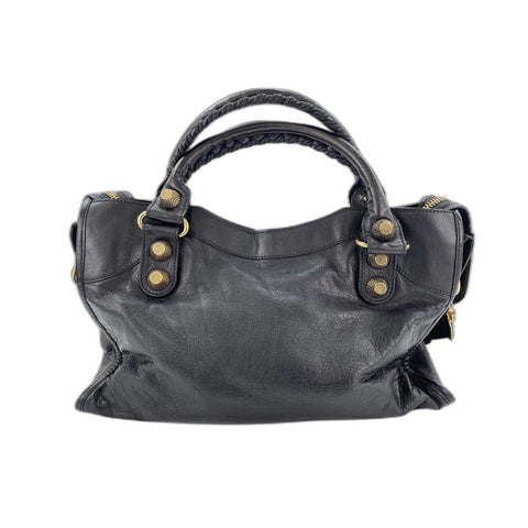 BALENCIAGA The Giant City Shoulder Bag leather black WS33263