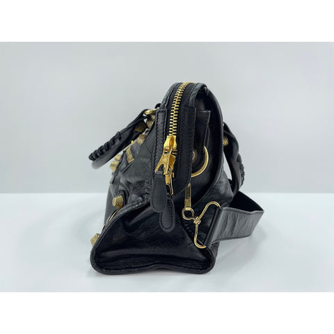 BALENCIAGA The Giant City Shoulder Bag leather black WS33263