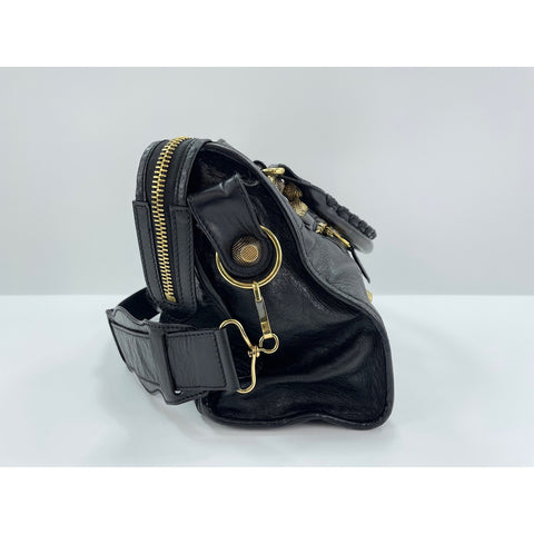 BALENCIAGA The Giant City Shoulder Bag leather black WS33263