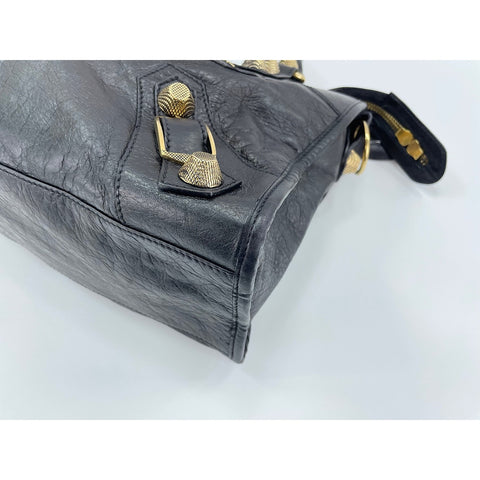 BALENCIAGA The Giant City Shoulder Bag leather black WS33263