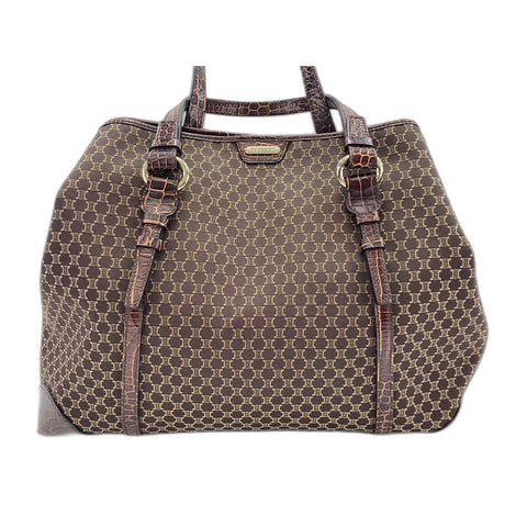CELINE Tote Bag canvas Brown WS33270