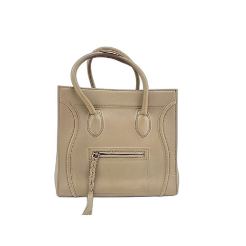 CELINE Luggage phantom Tote Bag leather beige WS33272