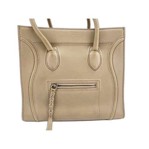CELINE Luggage phantom Tote Bag leather beige WS33272