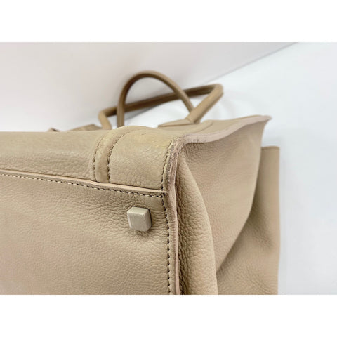 CELINE Luggage phantom Tote Bag leather beige WS33272