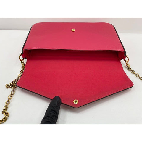 LOUIS VUITTON Felice Pochette Wallet Shoulder Bag Vernis pink WS33289