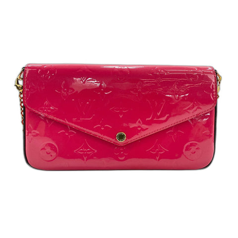 LOUIS VUITTON Felice Pochette Wallet Shoulder Bag Vernis pink WS33289