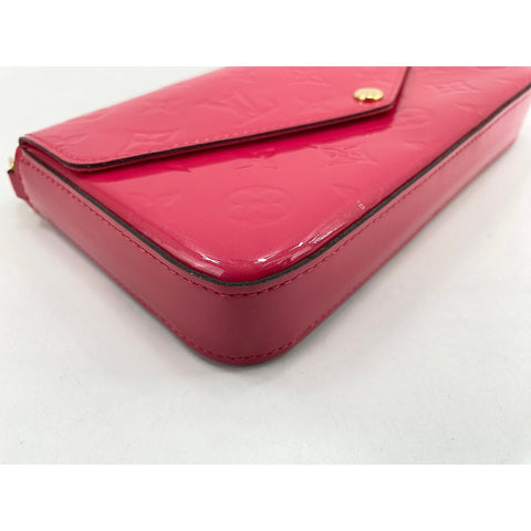 LOUIS VUITTON Felice Pochette Wallet Shoulder Bag Vernis pink WS33289