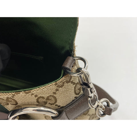 GUCCI Horsebit Shoulder Bag Brown WS33297