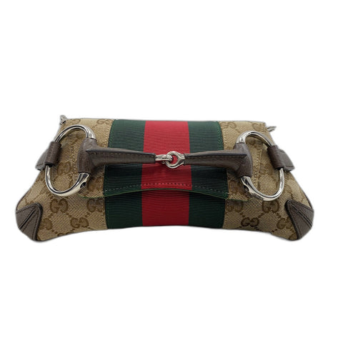 GUCCI Horsebit Shoulder Bag Brown WS33297