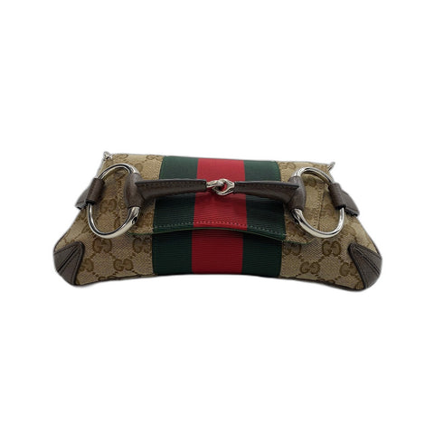 GUCCI Horsebit Shoulder Bag Brown WS33297