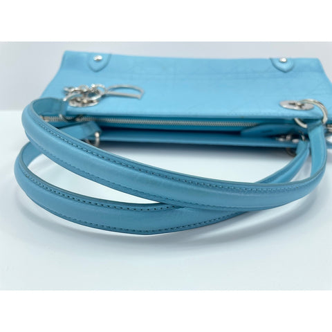 Christian Dior Lady Christian Dior Shoulder Bag leather blue WS33306