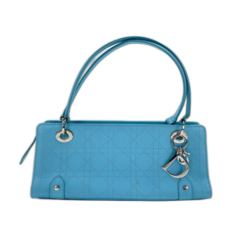 Christian Dior Lady Christian Dior Shoulder Bag leather blue WS33306