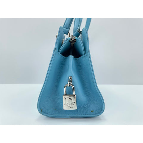 Christian Dior Lady Christian Dior Shoulder Bag leather blue WS33306