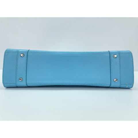 Christian Dior Lady Christian Dior Shoulder Bag leather blue WS33306