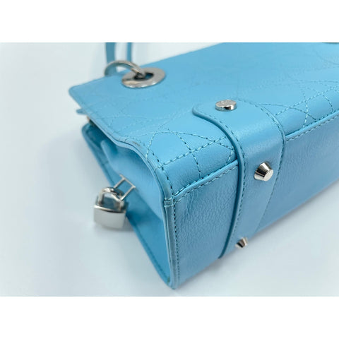Christian Dior Lady Christian Dior Shoulder Bag leather blue WS33306