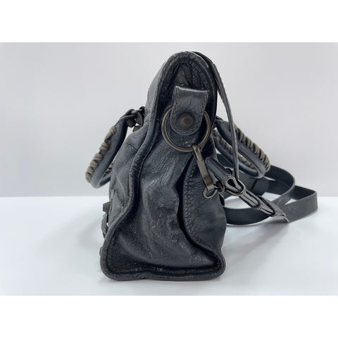 BALENCIAGA Giant 12 Cities Shoulder Bag leather gray WS33308