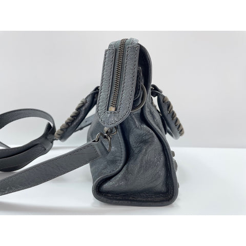 BALENCIAGA Giant 12 Cities Shoulder Bag leather gray WS33308