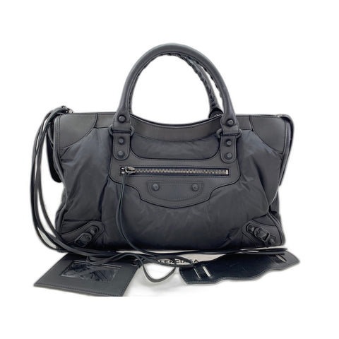 BALENCIAGA Classic Nylon City Shoulder Bag black WS33309