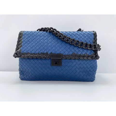 BOTTEGAVENETA Olympia Shoulder Bag leather blue WS33314