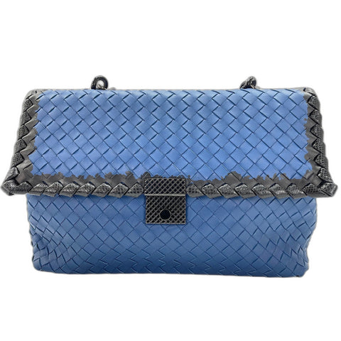 BOTTEGAVENETA Olympia Shoulder Bag leather blue WS33314