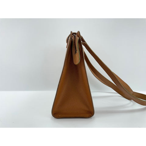 CHANEL Logo embroidery Shoulder Bag Brown WS33318