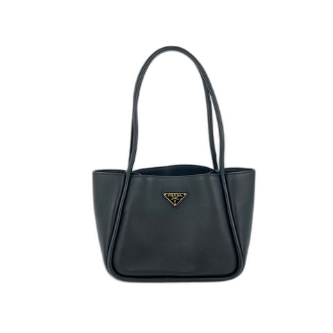 PRADA Tote Bag leather black WS33323
