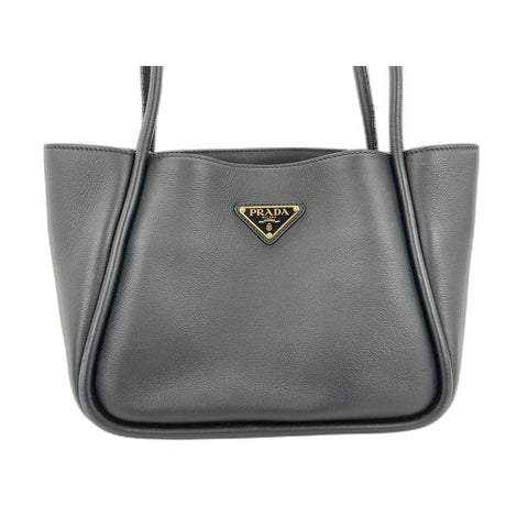 PRADA Tote Bag leather black WS33323