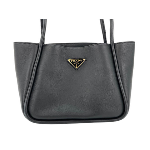 PRADA Tote Bag leather black WS33323
