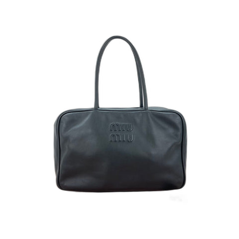 Miu Miu Leather Bow Handbag leather black WS33324
