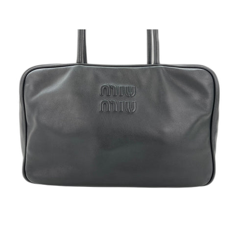 Miu Miu Leather Bow Handbag leather black WS33324