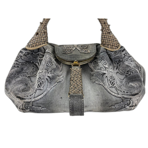 FENDI Limited Edition Denim Squirrel Spybag Handbag denim gray WS33327