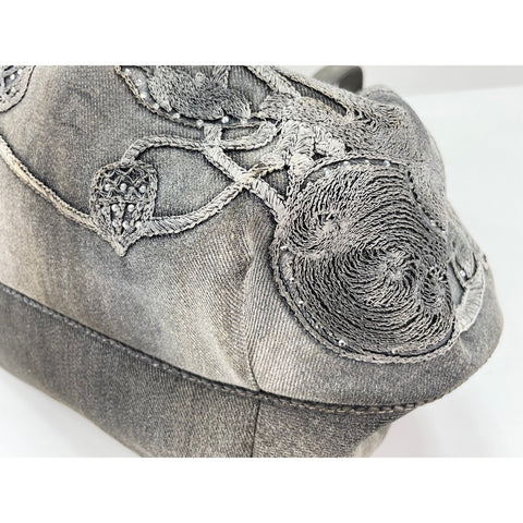 FENDI Limited Edition Denim Squirrel Spybag Handbag denim gray WS33327