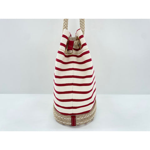 PRADA Mariner Shoulder Bag canvas Red WS33329