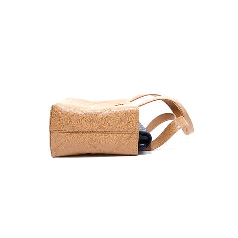香奈儿香奈儿（Chanel Chanel Coco）Mark Matrasse Cabia Skin Pouch 7系列手提袋米色WS3332