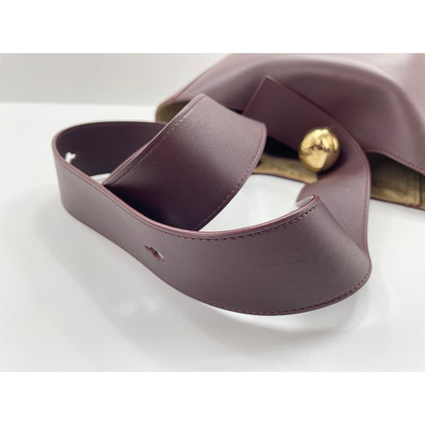 LOEWE Pebble bucket bag Shoulder Bag leather wine-red WS33330