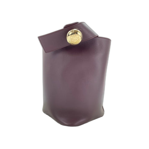 LOEWE Pebble bucket bag Shoulder Bag leather wine-red WS33330
