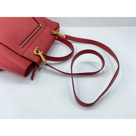 CELINE Belt bag Shoulder Bag leather Red WS33336