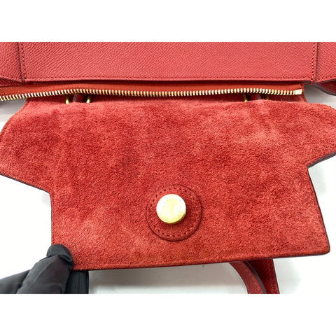 CELINE Belt bag Shoulder Bag leather Red WS33336