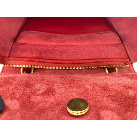CELINE Belt bag Shoulder Bag leather Red WS33336