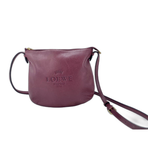 LOEWE Heritage Shoulder Bag leather Red WS33337