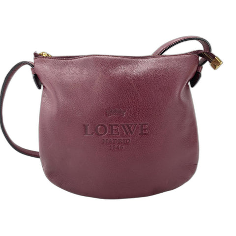 LOEWE Heritage Shoulder Bag leather Red WS33337