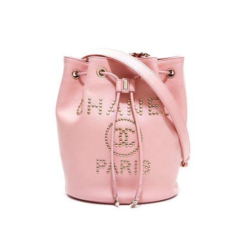 Chanel Coco Mark Chain Baguette Caviar Sac à crampons n ° 24 Sac à bandoulière rose WS3333