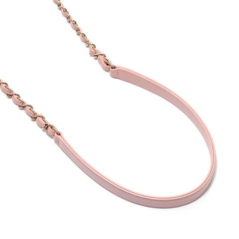 Chanel Coco Mark Kette Baguette Kaviar Kordelbeutel Nr. 24 Umhängetasche Pink WS3333