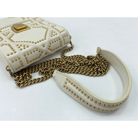Christian Dior Diorama Shoulder Bag leather white WS33342