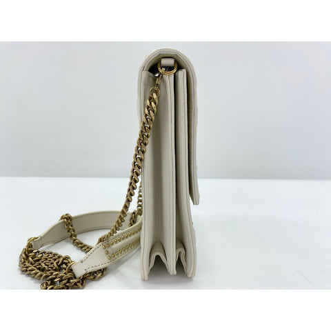 Christian Dior Diorama Shoulder Bag leather white WS33342
