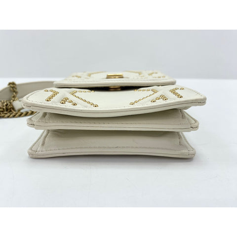 Christian Dior Diorama Shoulder Bag leather white WS33342